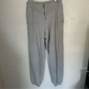 Aerie Gray Corset Zip Up Joggers Small